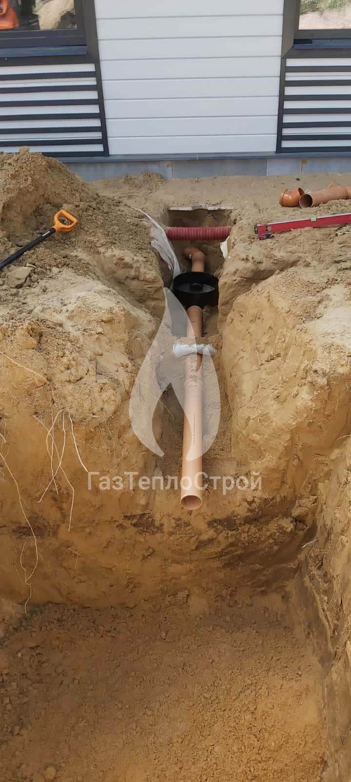 Изображение монтажных работ септика Biopurit 5
